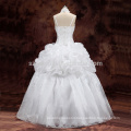 2017 beads fish bone spaghetti strap organza ball gown wedding dress with real pictures
